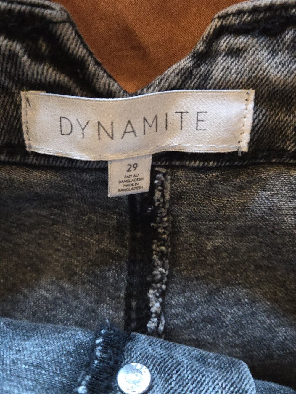 Dynamite | Gray Acid Wash Paperbag Mom Jeans High Rise, Size 29 - Picture 6 of 11